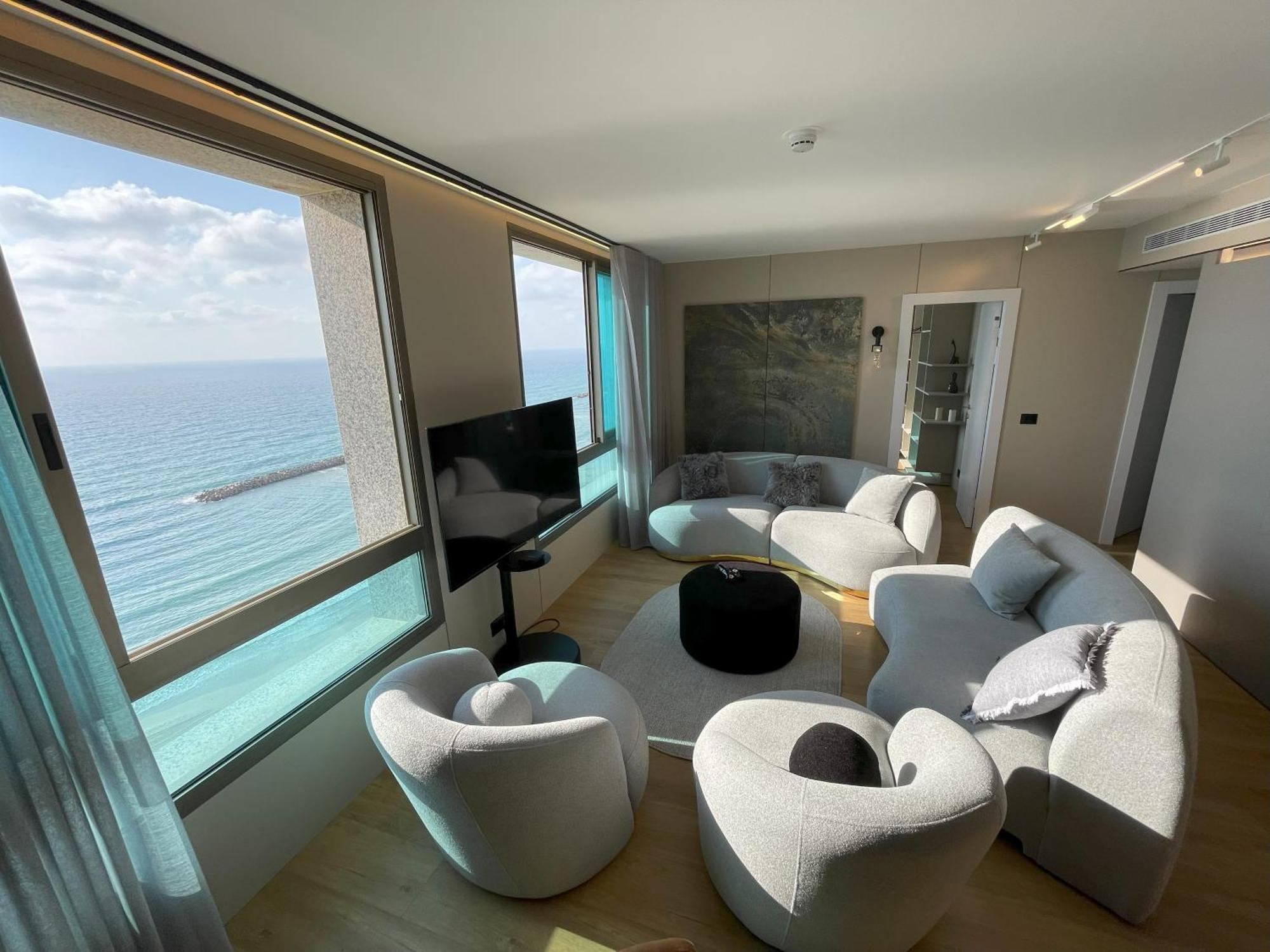 Panoramic Sea View Luxury Suite Netanja Exterior foto